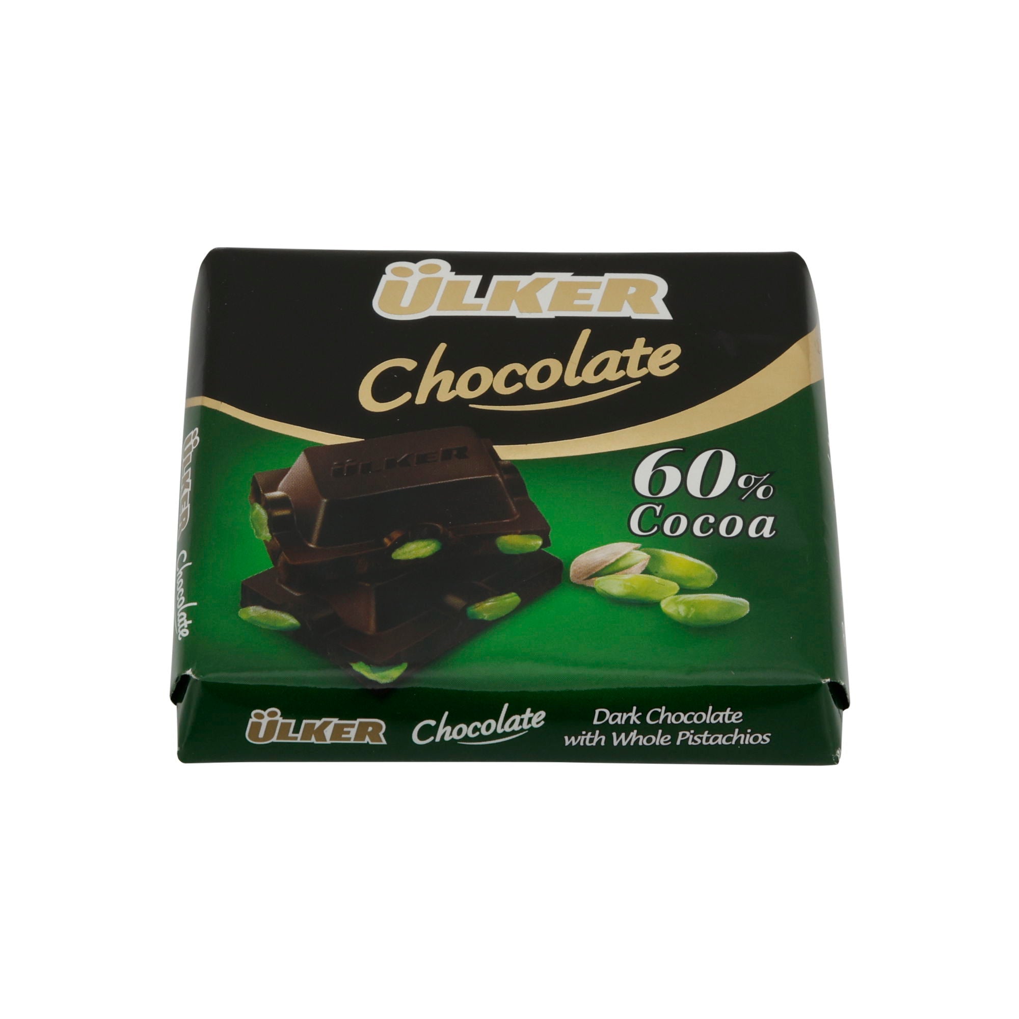 Dark Chocolate Ülker | Mit ganzen Pistazien | Dunkle Schokolade | 65 g UELKER